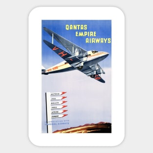 Vintage Travel Poster  Australia Qantas Empire Airways Sticker